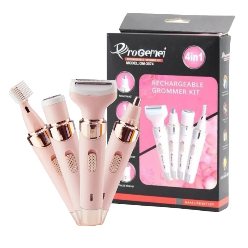 Rasuradora máquina depiladora femenina 4 en 1 recargable