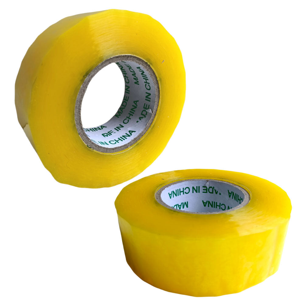 Rollo de cinta transparente industrial ancha 200 metros