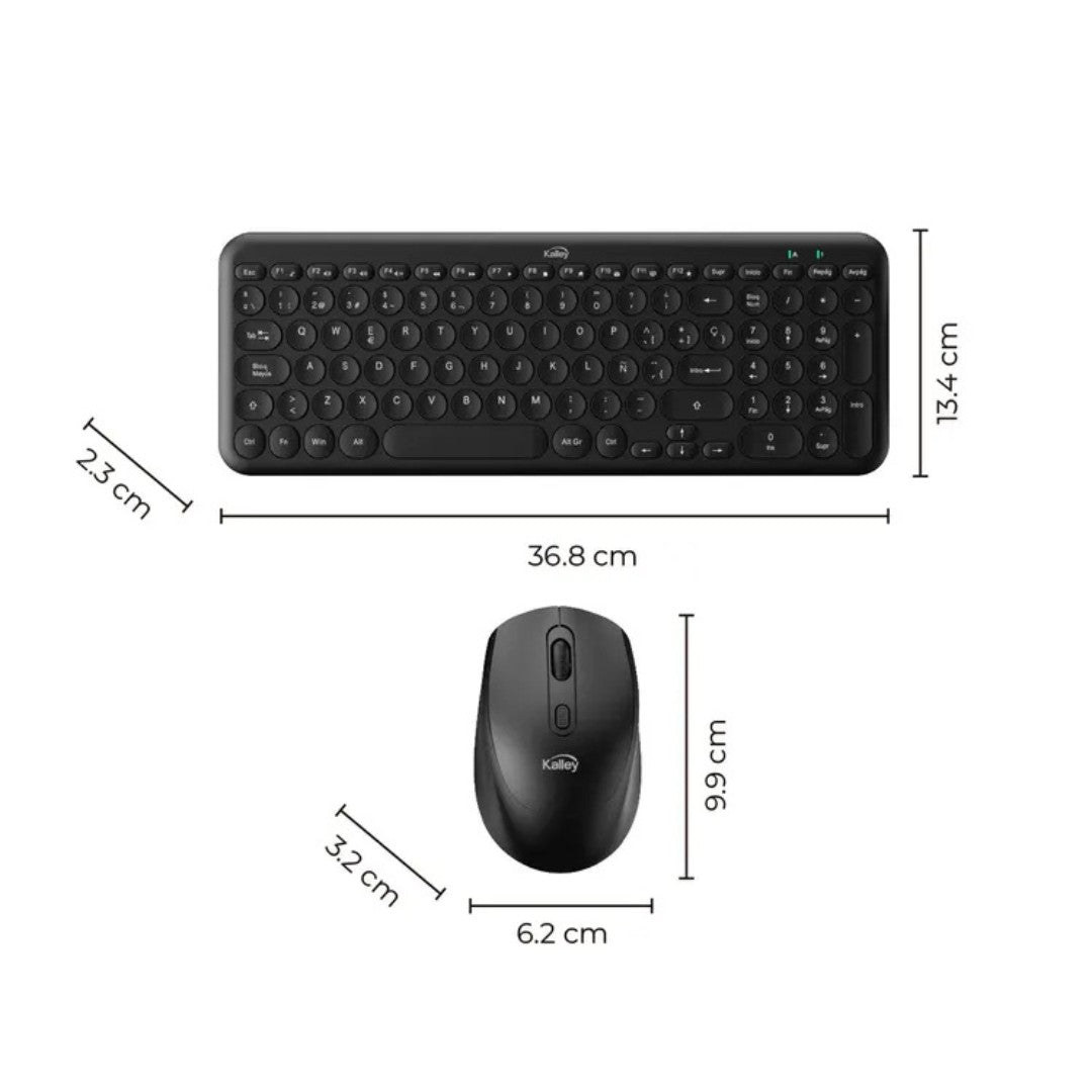 Combo Teclado y Mouse Inalámbrico Kalley K-CIN 2.4GHz 100 Teclas