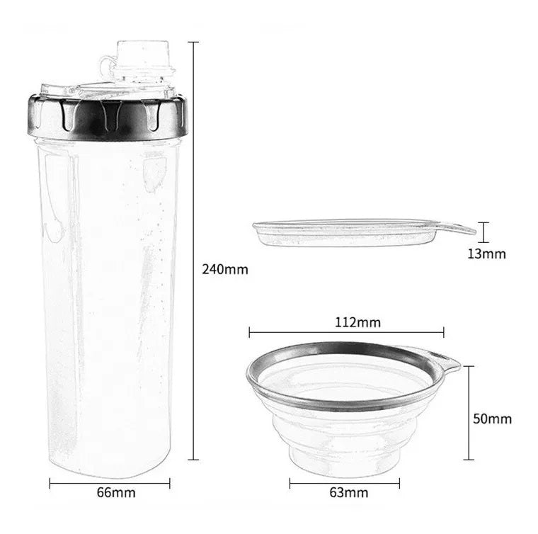 Termo para mascotas doble compartimento agua y cuido + plato plegable