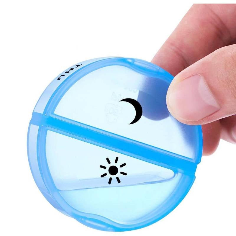 Pastillero semanal circular 14 puestos con compartimentos removibles