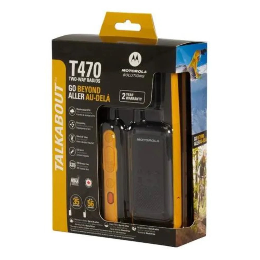 Radios de Dos Vías Motorola Talkabout T470 con Linterna LED Integrada