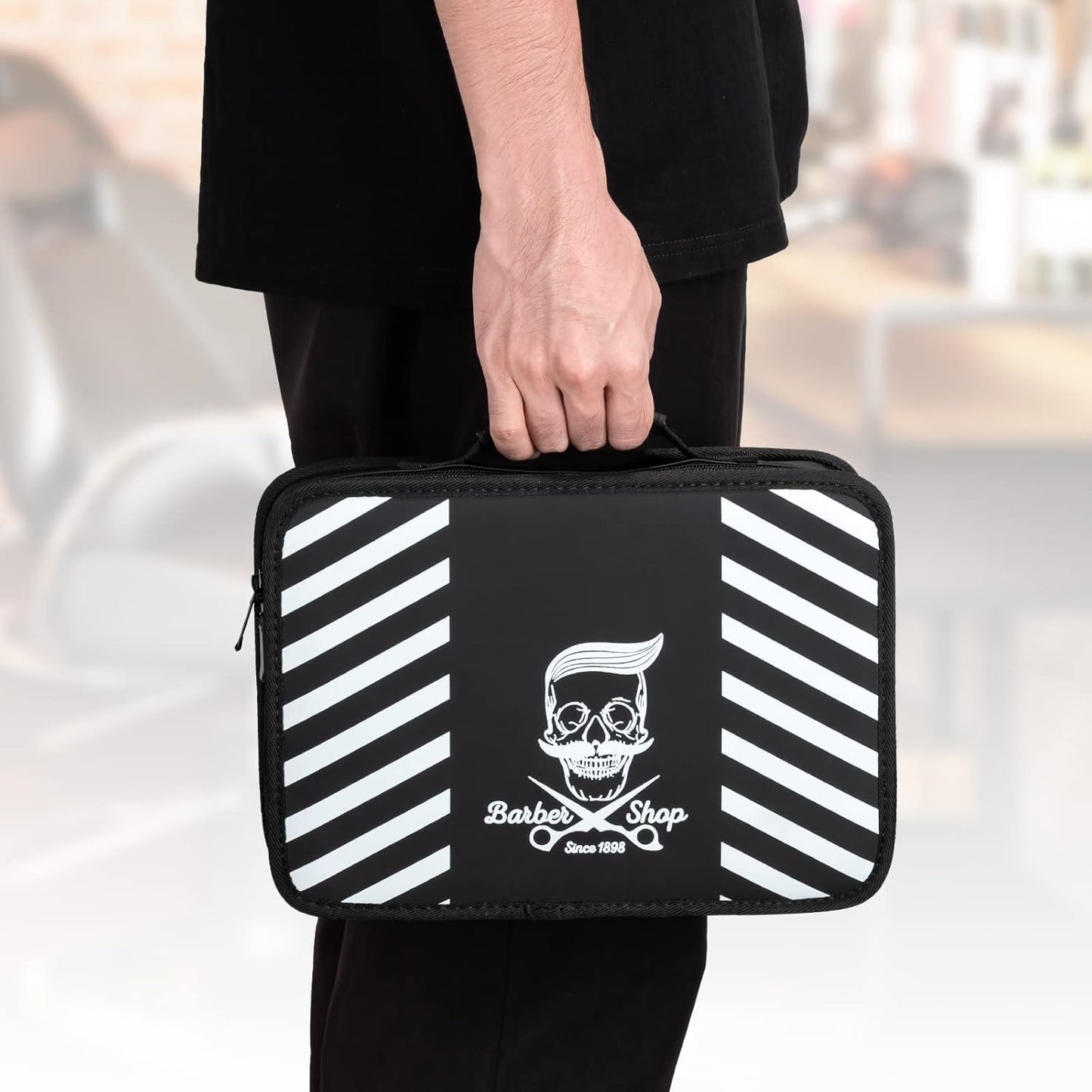 Maletín Organizador Profesional para Barbería Estuche portátil con cierre