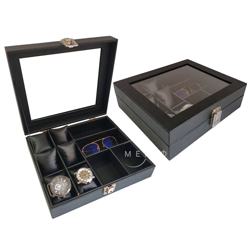 Organizador de relojes y accesorios 6 puestos reloj + gafas + joyas