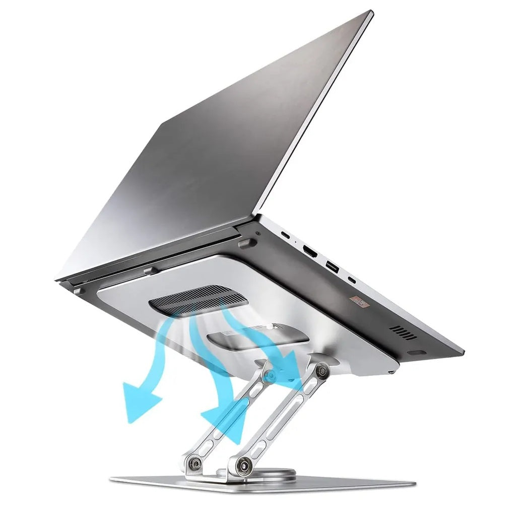 Soporte base de aluminio para computador y tablet giratoria 360° Plegable