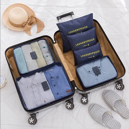 Juego de bolsas organizadoras de viaje 6 piezas impermeable para maleta