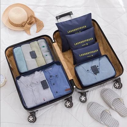 Juego de bolsas organizadoras de viaje 6 piezas impermeable para maleta