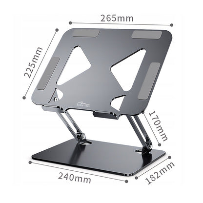 Soporte base acero inoxidable para computador y tablet 2 brazo ajustable