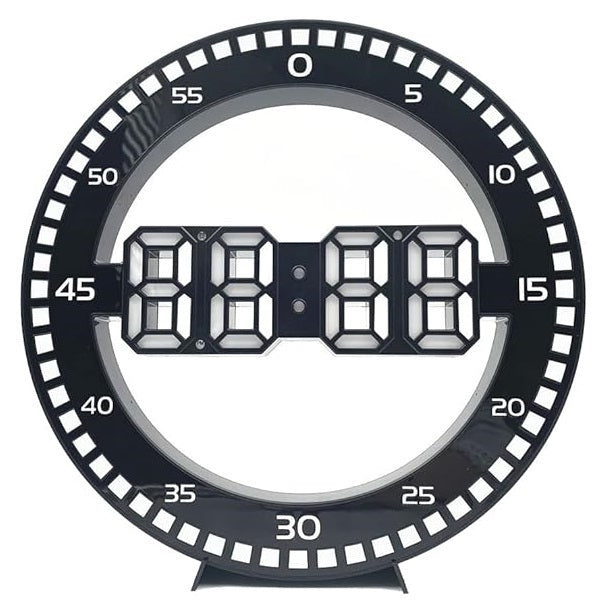 Reloj de Pared y Mesa Digital LED Circular con Alarma y Fecha DS3668L