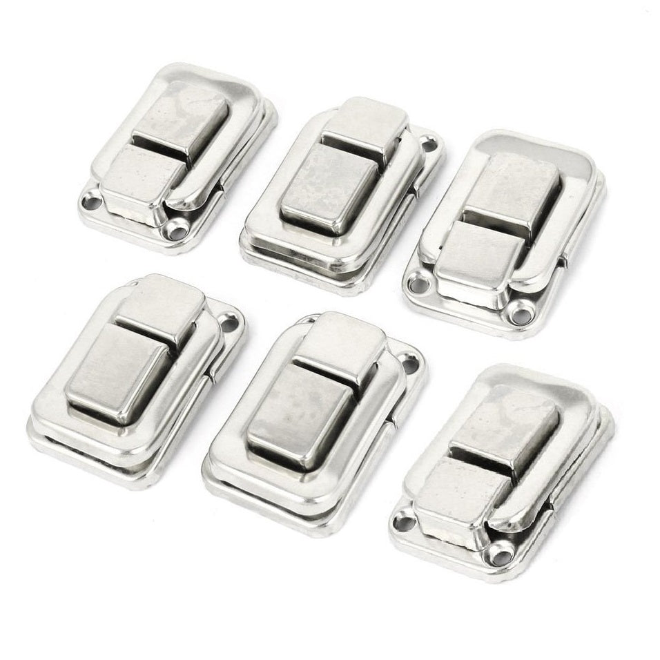 Chapas de Cierre Metálicas para Cajas Pack x6 Hebilla Palanca (27x40mm)