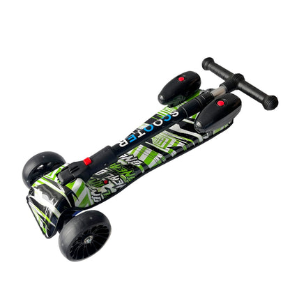 Patineta Infantil H02 con Humo, Bluetooth, Música y Luces LED, Tres ruedas