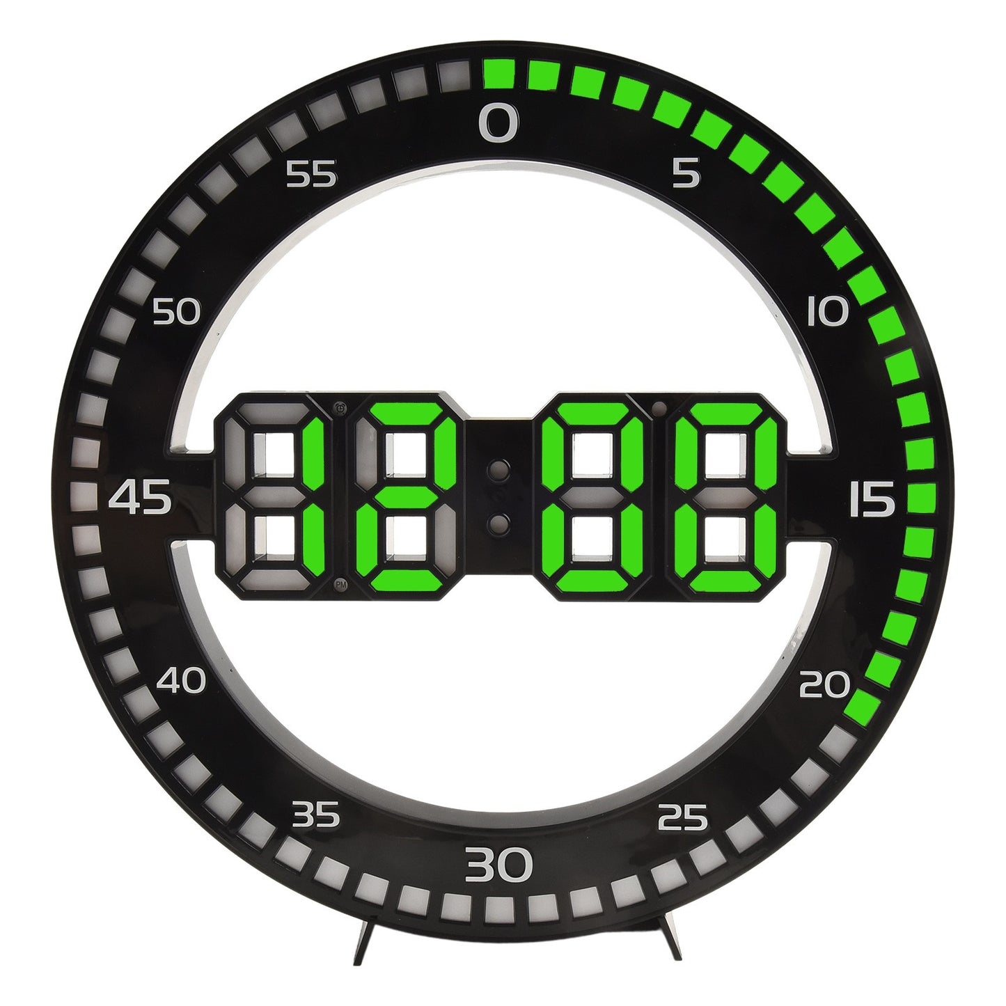 Reloj de Pared y Mesa Digital LED Circular con Alarma y Fecha DS3668L
