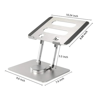 Soporte base de aluminio para computador y tablet giratoria 360° Plegable