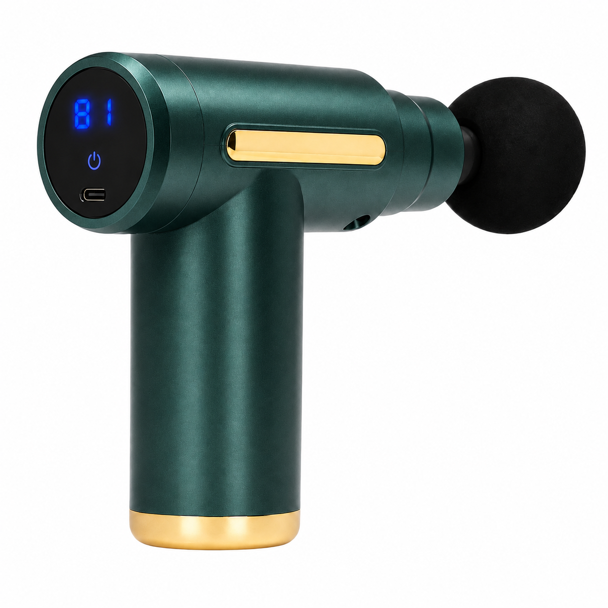 Pistola Masajeadora Muscular Digital con 6 Niveles 4 Cabezales