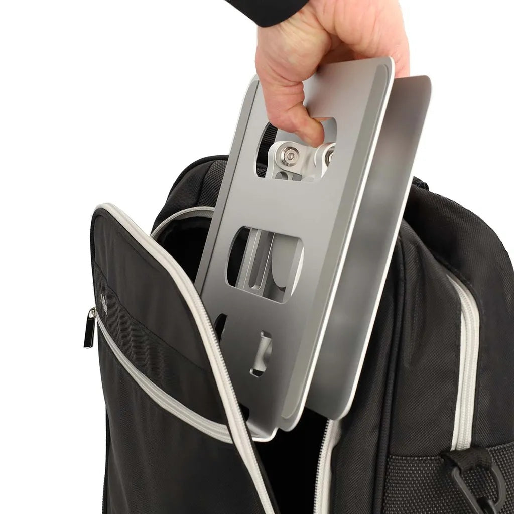 Soporte base de aluminio para computador y tablet giratoria 360° Plegable