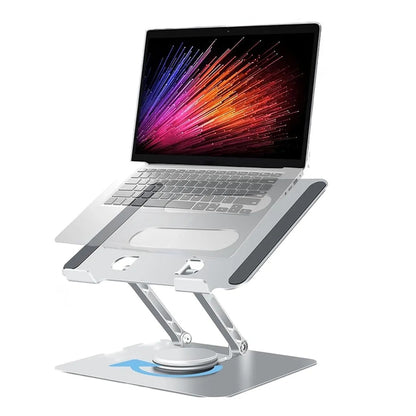 Soporte base de aluminio para computador y tablet giratoria 360° Plegable