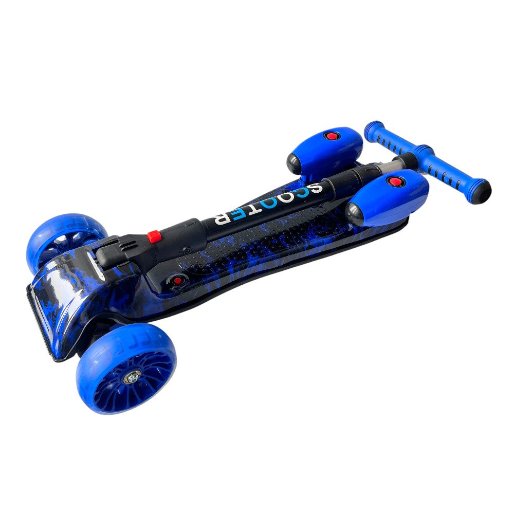 Patineta Infantil H02 con Humo, Bluetooth, Música y Luces LED, Tres ruedas