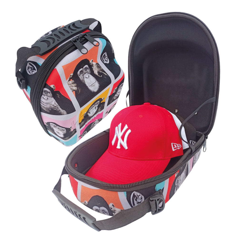 Bolso porta gorras maleta de viaje capacidad para 8 correa manos libre