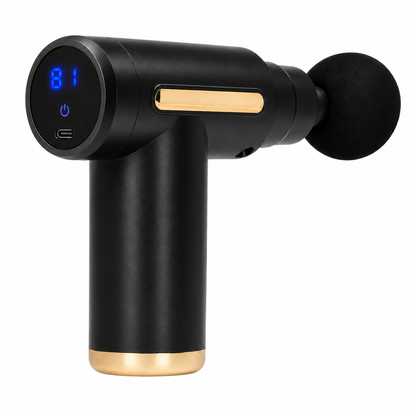 Pistola Masajeadora Muscular Digital con 6 Niveles 4 Cabezales
