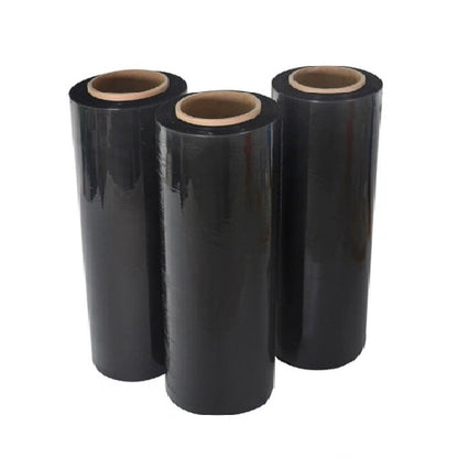 Pack x3 rollos de plástico vinipel stretch 30cm x 300m Negro