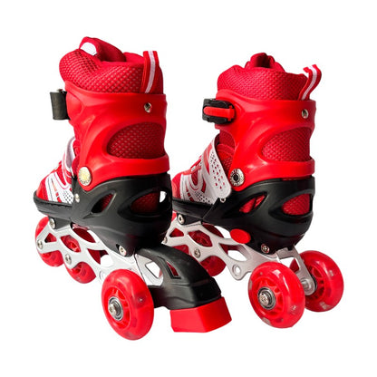 Kit De Patines En Línea Con Luces Led Llantas Traseras y Maleta Talla S (29 33) Lg03A