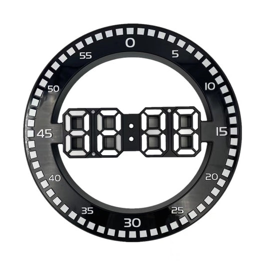 Reloj de Pared y Mesa Digital LED Circular con Alarma y Fecha DS3668L