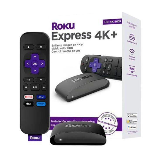 Convertidor a SmarTV Apps Roku Express 4K+ streaming HD 3941XB