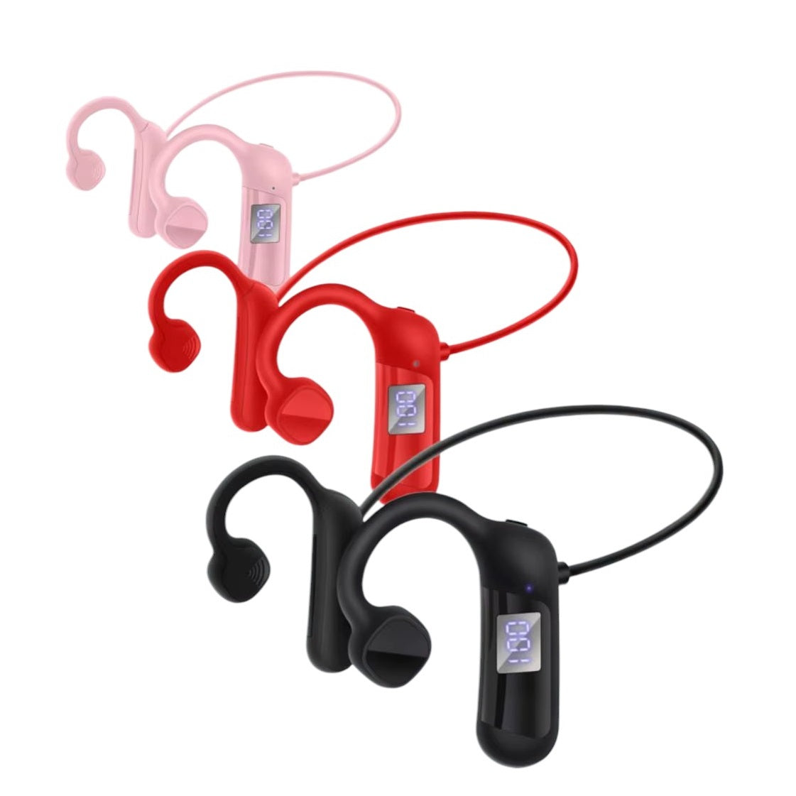 Audífonos Inalámbricos de Conducción Ósea AKZ-G1 con pantalla LED