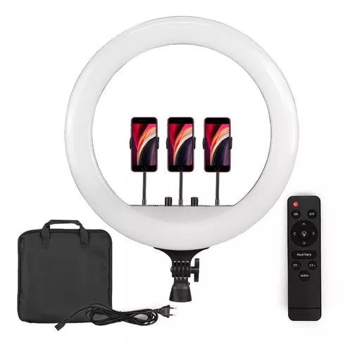 Aro de Luz LED Profesional RL-21" (53cm) Trípode + Control + Maleta