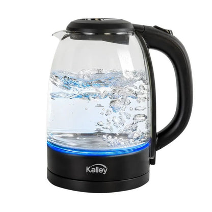 Tetera Eléctrica Kalley K-HAV 1.7L Vidrio con Luz LED