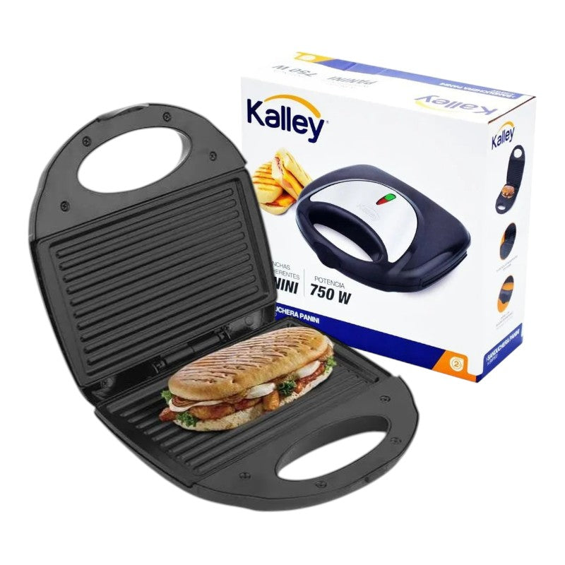 Sanduchera Kalley Panini K-SMP500 750W, Placas antiadherentes