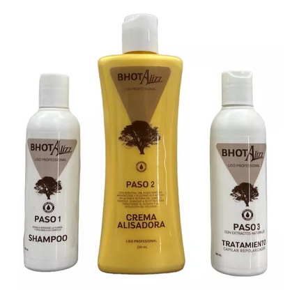 Kit BHOT Alizz Liso Professional 240gr Tratamiento capilar de alisado intensivo