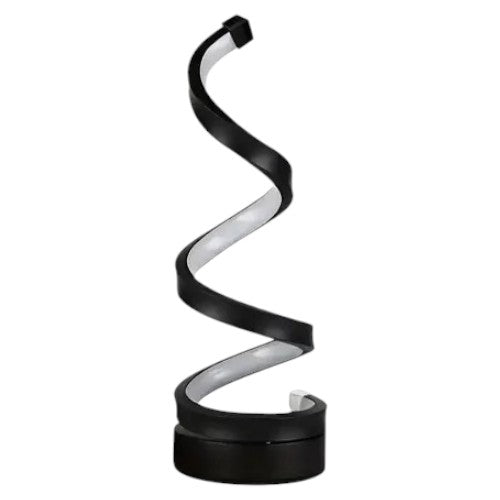 Lámpara de mesa LED en espiral decorativa regulable tricolor con alimentación USB