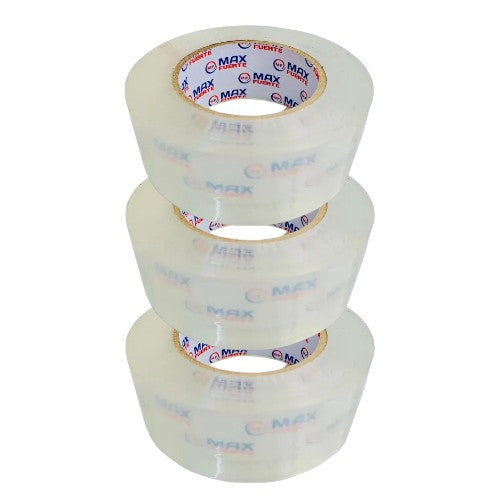 Pack x3 Rollos de cinta ancha transparente 200 metros industrial