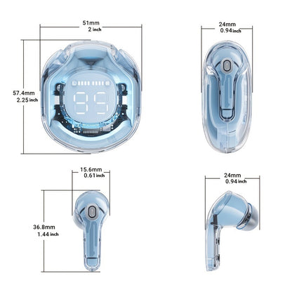 Audífonos Air 39 inalámbricos con luces y pantalla LED
