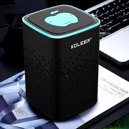 Parlante Bluetooth Koleer S818 Portátil 10W con Luces LED y Radio FM