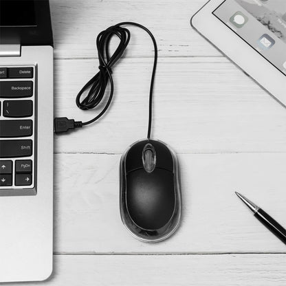 Mouse Óptico alámbrico con luces LED  Precisión y Comodidad