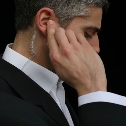 Auricular Manos Libres  Tipo Escolta con Tubo Acústico Transparente