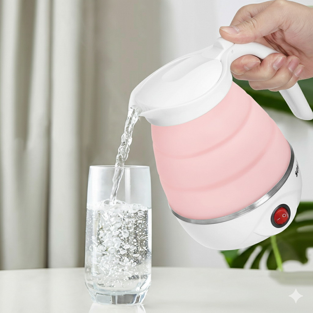 Tetera hervidor de agua eléctrico plegable automática