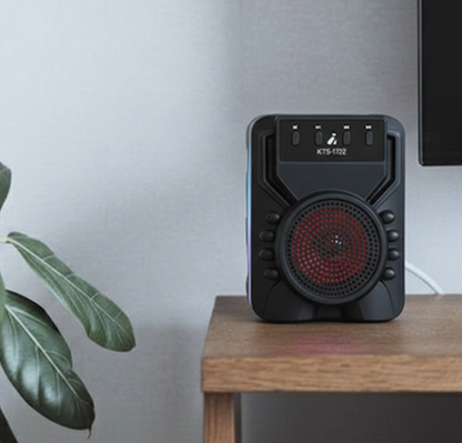 Parlante portátil 4" KTS-1722 bluetooth con Luces LED Radio FM Karaoke