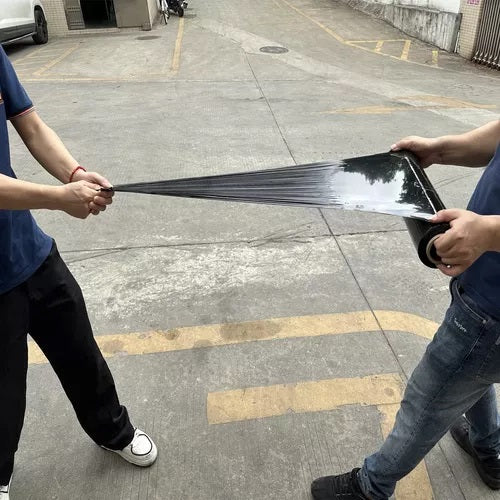 Pack x3 rollos de plástico vinipel stretch 25cm x 300m Negro