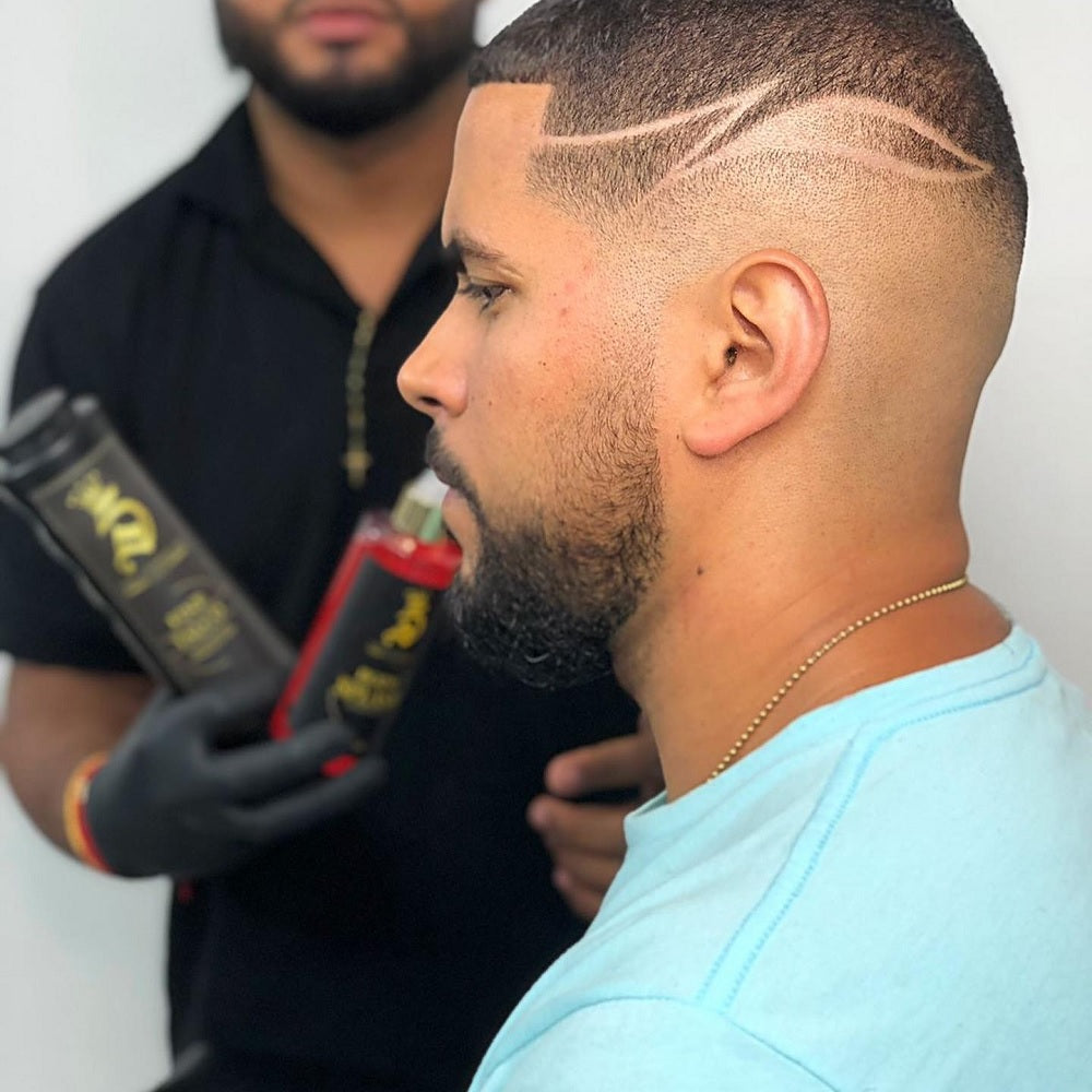 Combo barbería talco siliconado gel para afeitado y splash refrescante 5 estrellas