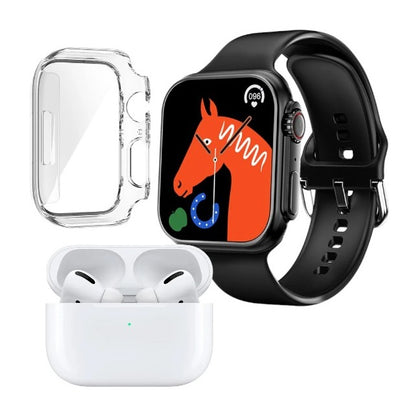 Combo I20 Ultra Max SmartWatch + 1 Audífonos Inalambricos + 7 pulsos