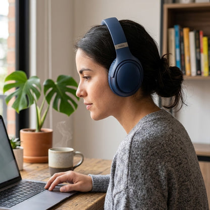 Audífonos de Diadema KALLEY Inalámbricos Bluetooth On Ear K-AA1 Azul