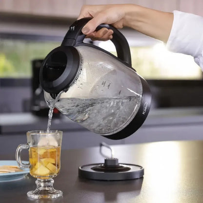 Tetera Eléctrica Kalley K-HAV 1.7L Vidrio con Luz LED