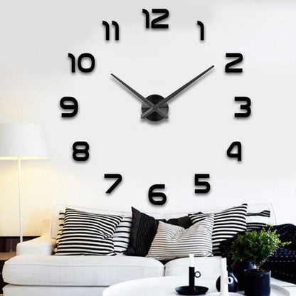 Reloj decorativo 3D adhesivo gigante de pared