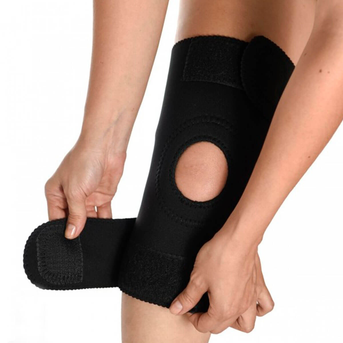 Rodillera ortopédica deportiva ajustable en neopreno