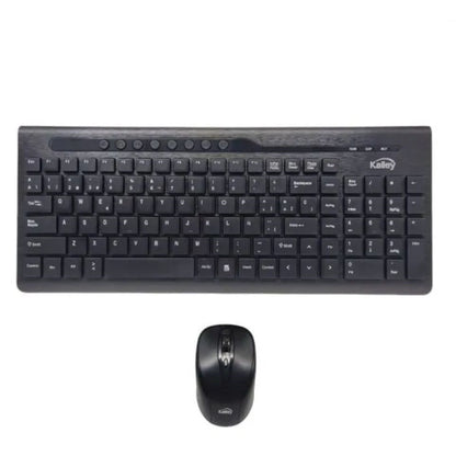 Combo Teclado y Mouse Inalámbrico Kalley 2.4GHz Teclas Silenciosas