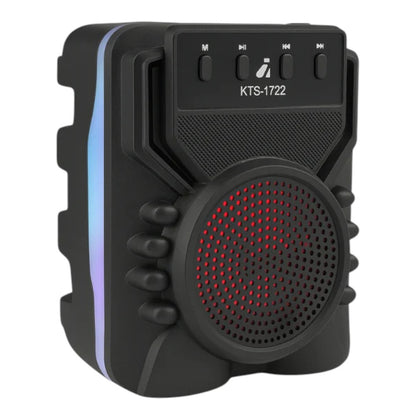 Parlante portátil 4" KTS-1722 bluetooth con Luces LED Radio FM Karaoke
