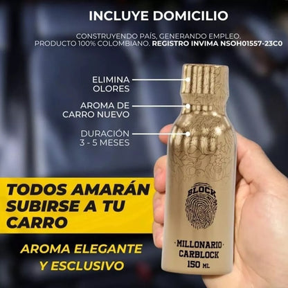Perfume para carro CarBlock olor a millonario
